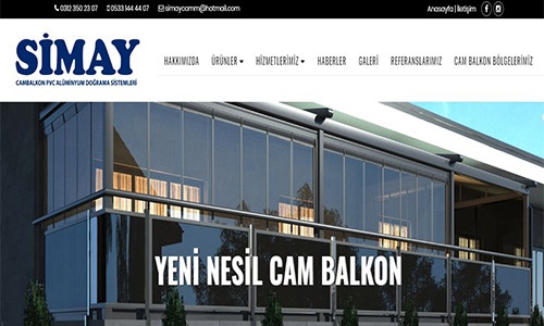 Simay Cam Balkon PVC Alüminyum Web Sayfası Açıldı.