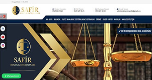 Safir Danışmanlık Hukuk Bürosu Web Sayfası Açıldı.
