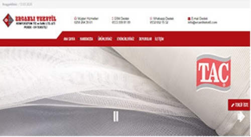 Denizli Ercanlı Tekstil Toptan Perde Web Sayfası Açıldı.