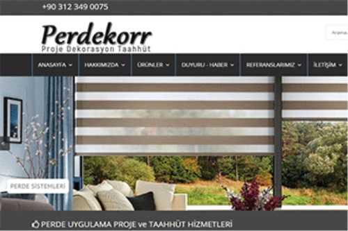 Perdekorr Web Sayfası Açıldı.