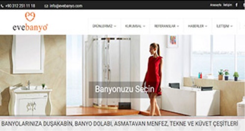 eve banyo duş sistemleri web sayfası açıldı.