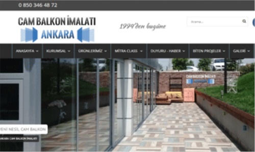 Cam Balkon İmalatı Ankara Web Sayfası Açıldı.