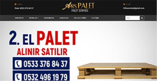 Ars Ahşap Palet Web Sayfası Açıldı.