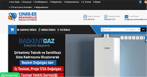 Çınarer Kombi Mühendislik Web Sayfası Açıldı.